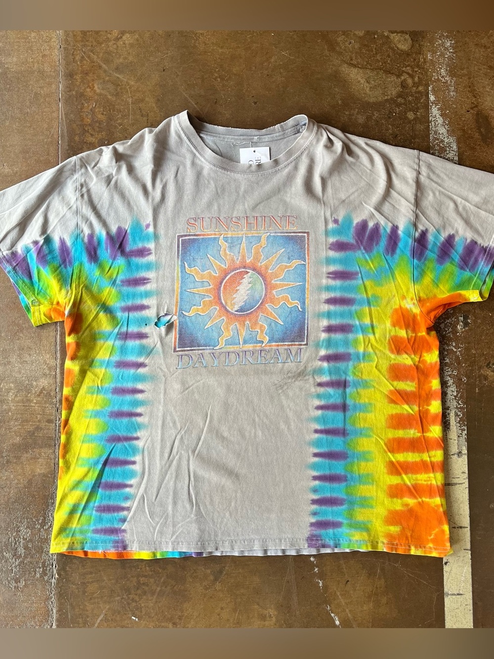 Vintage 90s Grateful Dead Sunshine Daydream Tie Dye Logo T-Shirt XL Concert Tour
